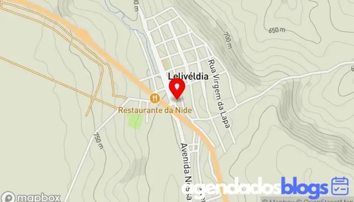 mapa de Ag. Correios de Lelivéldia Drogaria em Berilo