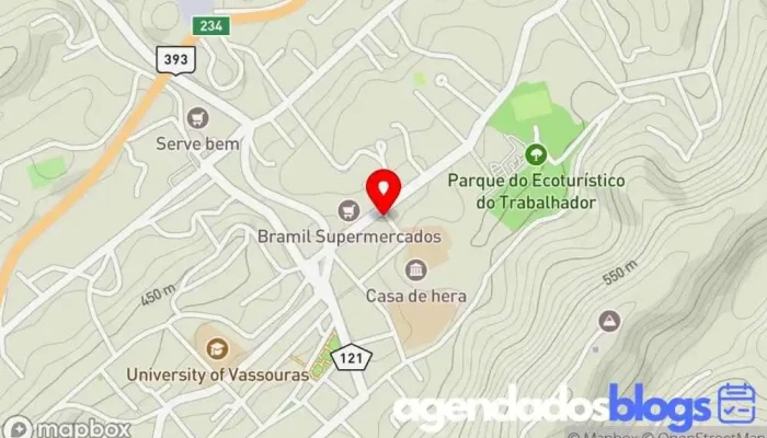 mapa de Água de cal Farmácia em Vassouras