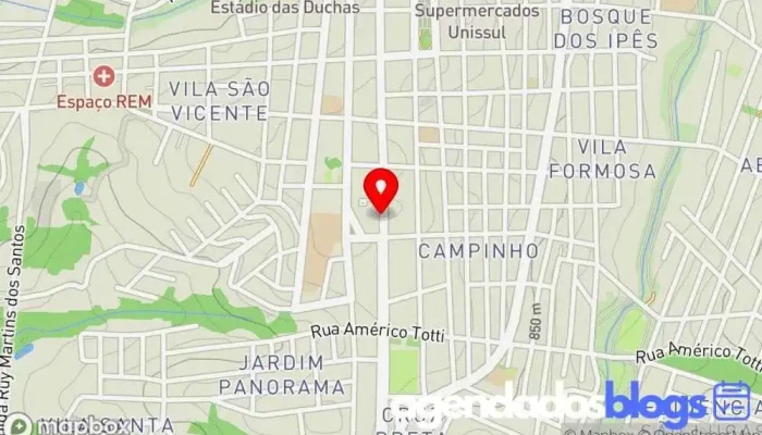 mapa de Alfenense Manipulação Empresa farmacêutica, Farmácia em Alfenas