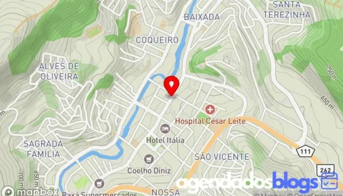 mapa de André Luís Cunha & Cia. Ltda - Drogaria em Manhuaçu
