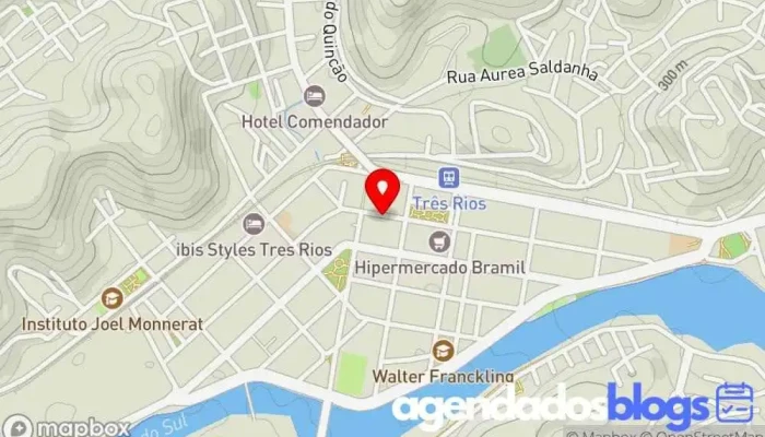 mapa de Azilena Saúde, Saúde e beleza, Compras, Loja em Três Rios