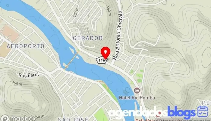 mapa de Casa de Saúde e Maternidade Santa Mônica Hospital Geral, Médico, Maternidade em Santo Antônio de Pádua