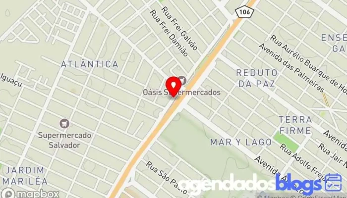 mapa de D Ribeiro Moreira Drogaria em Rio das Ostras