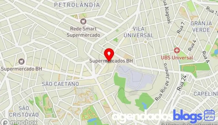 mapa de Droga Clara - Av. Mato Grosso/Betim Drogaria em Contagem