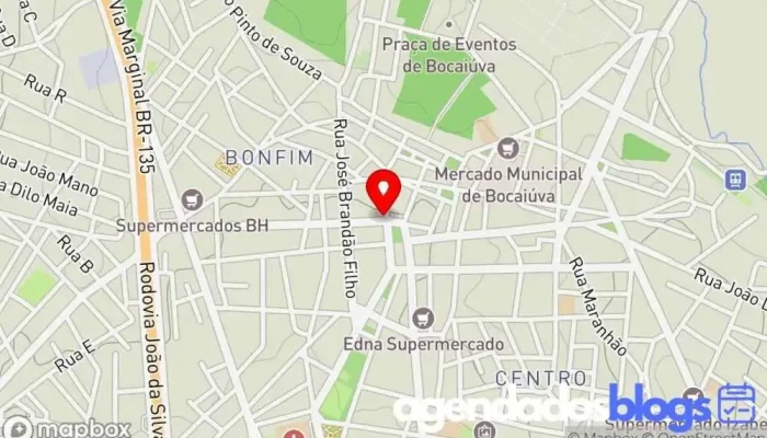 mapa de Droga Clara Drogaria, Loja de cosmético, Loja de presentes, Perfumaria, Farmácia, Loja de Brinquedos em Bocaiúva