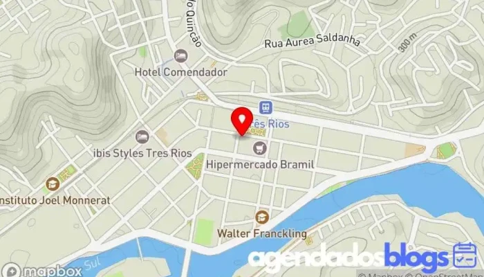 mapa de Droga Raia Farmácia em Três Rios