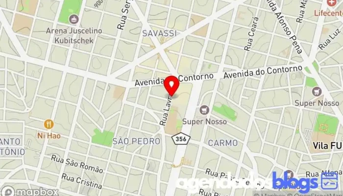 mapa de Droga Raia Drogaria, Farmácia em Belo Horizonte