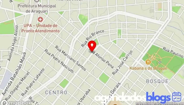 mapa de Drogalider Empresa farmacêutica, Drogaria em Araguari