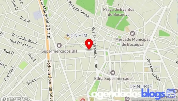 mapa de Drogaria Americana - Bocaiúva Drogaria, Farmácia em Bocaiúva