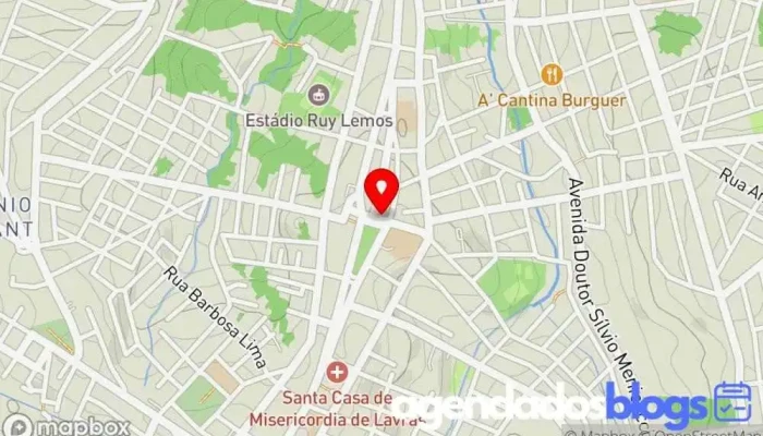 mapa de Drogaria Aparecida Drogaria, Farmácia em Lavras