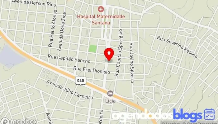 mapa de Drogaria Avenida Drogaria, Farmácia em João Pinheiro