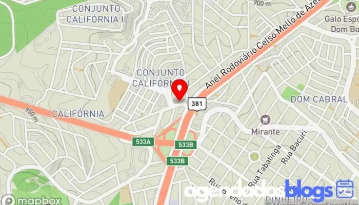 mapa de Drogaria Califórnia Drogaria, Perfumaria, Empresa farmacêutica em Belo Horizonte