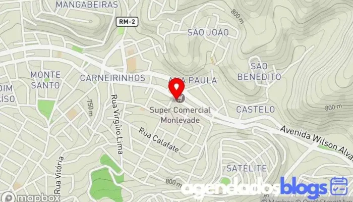 mapa de Drogaria Carneirinhos Drogaria, Farmácia em João Monlevade
