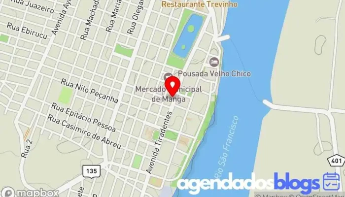 mapa de Drogaria Central Farmácia em Manga
