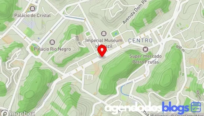 mapa de Drogaria Cristal 24h Drogaria, Farmácia em Petrópolis