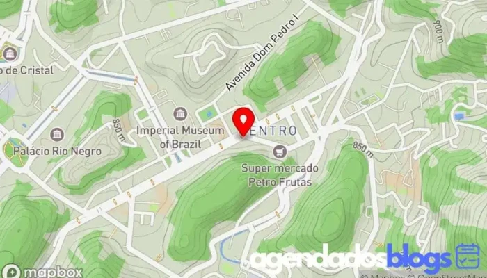 mapa de Drogaria Cristal Drogaria, Farmácia em Petrópolis