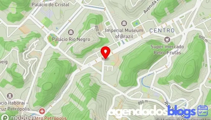 mapa de Drogaria Cristal Farmácia em Petrópolis