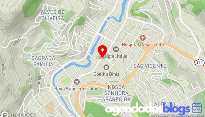 mapa de Drogaria Defato Drogaria em Manhuaçu