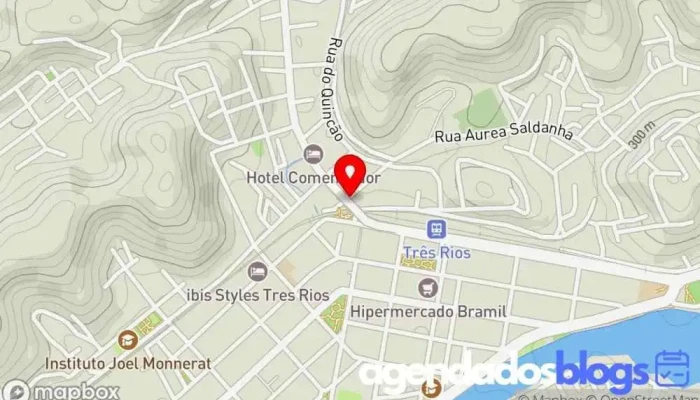 mapa de Drogaria Dia e Noite Empresa farmacêutica em Três Rios