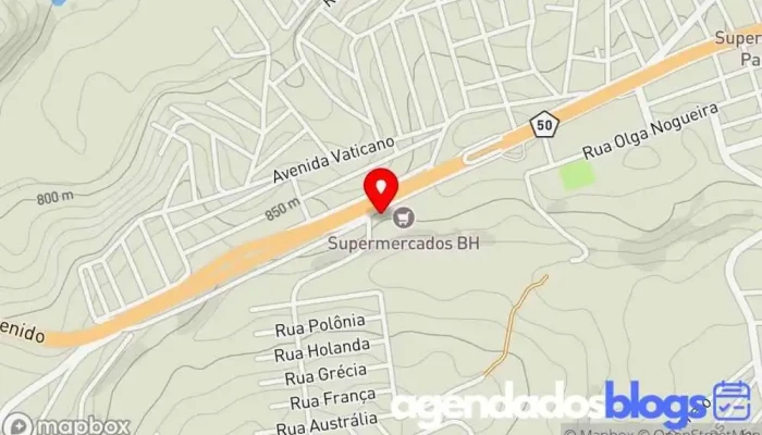 mapa de Drogaria DrogaLeme Ltda Farmácia, Drogaria em Mateus Leme