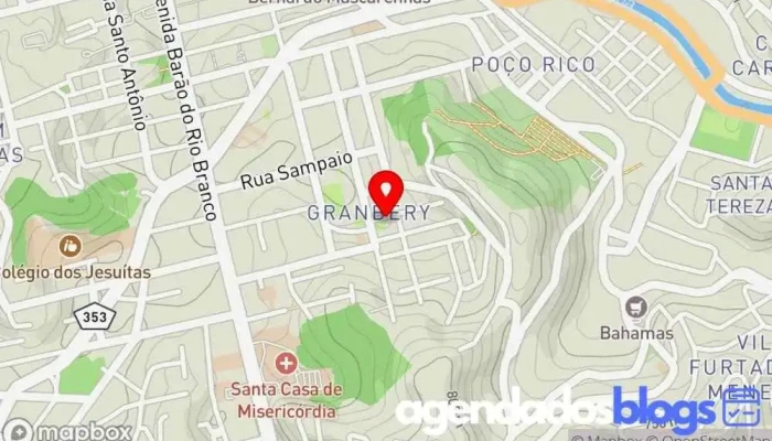 mapa de Drogaria Granbery Drogaria, Farmácia em Juiz de Fora
