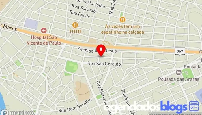 mapa de Drogaria Irmãos Vieira Drogaria em Araçuaí