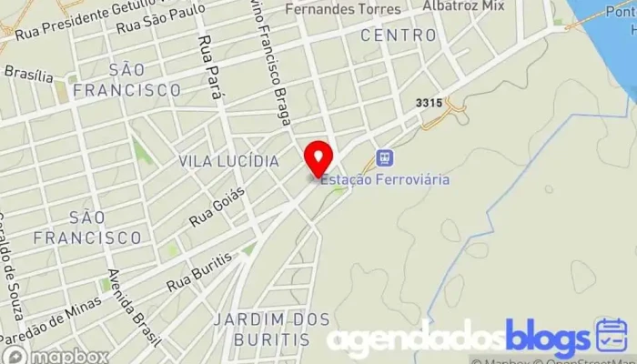 mapa de Drogaria Lourdes Drogaria, Farmácia em Buritizeiro