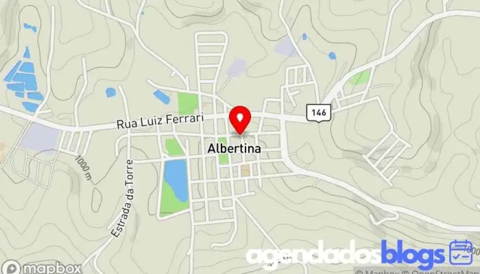 mapa de Drogaria Macaúva Farmácia em Albertina