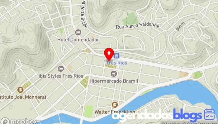 mapa de Drogaria Mais Econômica Farmácia em Três Rios