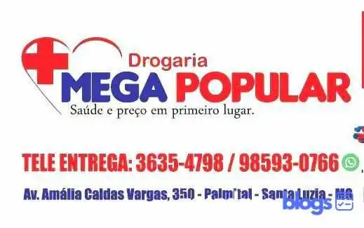 Drogaria Mega Popular | Delivery | Drogaria em Santa Luzia - 350 - Conj. Palmital (Sao Benedito)