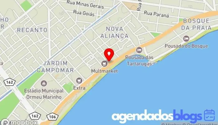 mapa de Drogaria MinasFarma Drogaria em Rio das Ostras