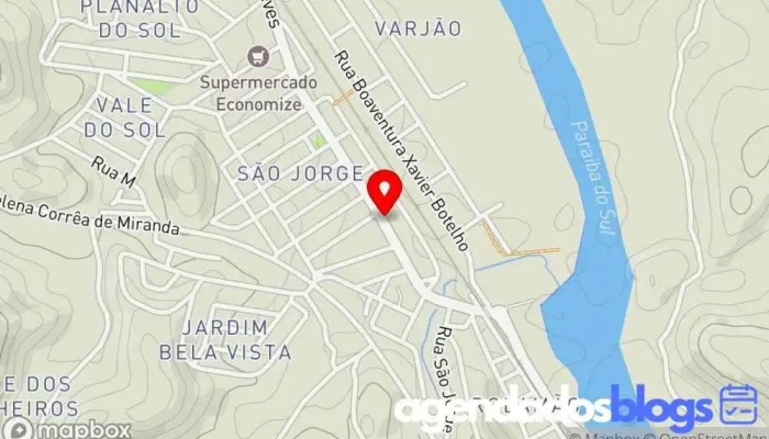 mapa de Drogaria Moderna Empresa farmacêutica, Drogaria em Pinheiral