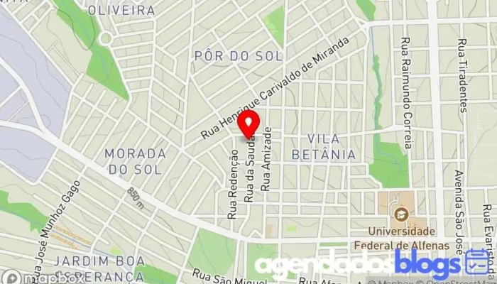 mapa de Drogaria Nobre - Rede Bem Popular Brasil Drogaria, Farmácia em Alfenas