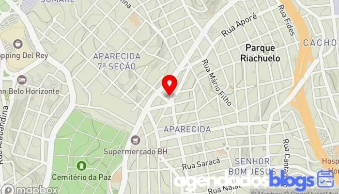 mapa de Drogaria Nova Aparecida Drogaria, Empresa farmacêutica em Belo Horizonte