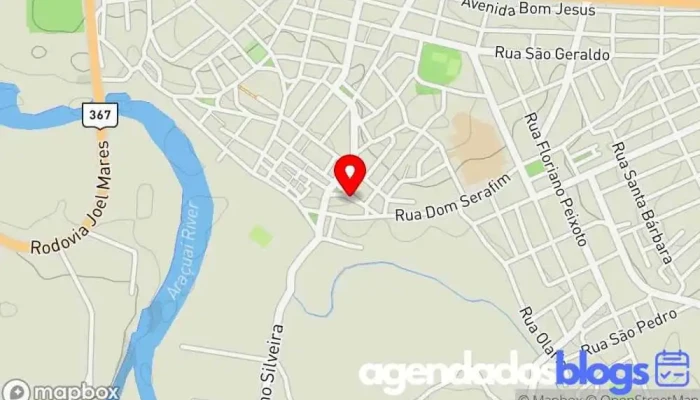 mapa de Drogaria Nova Esperança Farmácia em Araçuaí