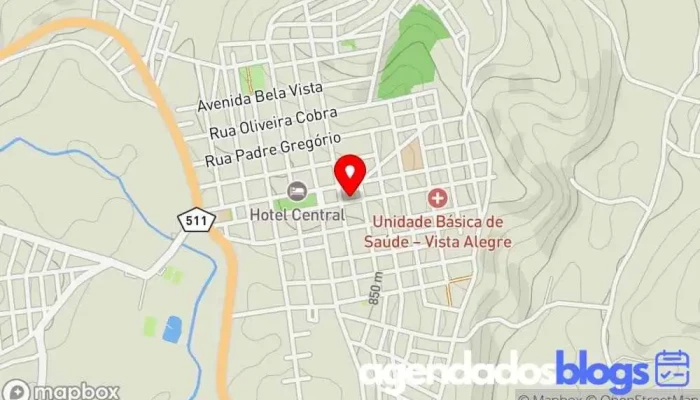 mapa de Drogaria Novafarma Farmácia em Cachoeira de Minas