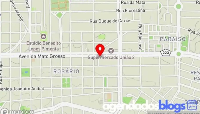 mapa de Drogaria Paraíso Ltda Drogaria, Farmácia em Araguari