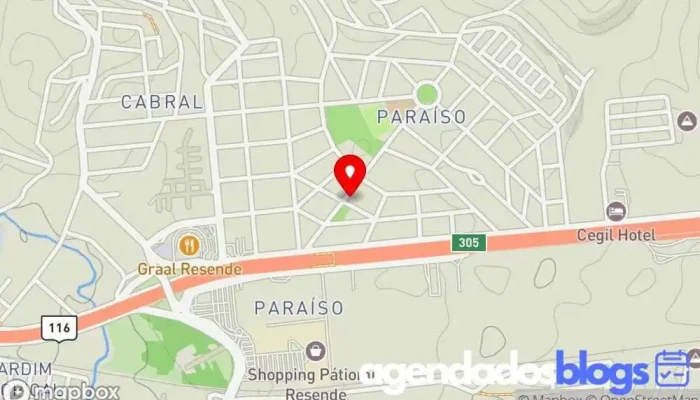 mapa de Drogaria Paraiso Drogaria, Farmácia em Resende
