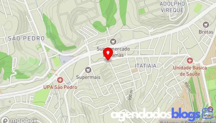 mapa de Drogaria Rede + São Pedro Farmácia, Drogaria em Juiz de Fora