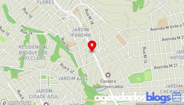 mapa de Drogaria Sane Mais Drogaria, Farmácia em Rio Claro