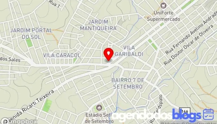 mapa de Drogaria São João Drogaria, Farmácia em Andradas