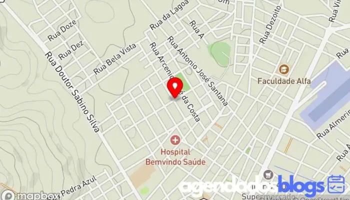 mapa de Drogaria São Lucas Farmácia em Almenara