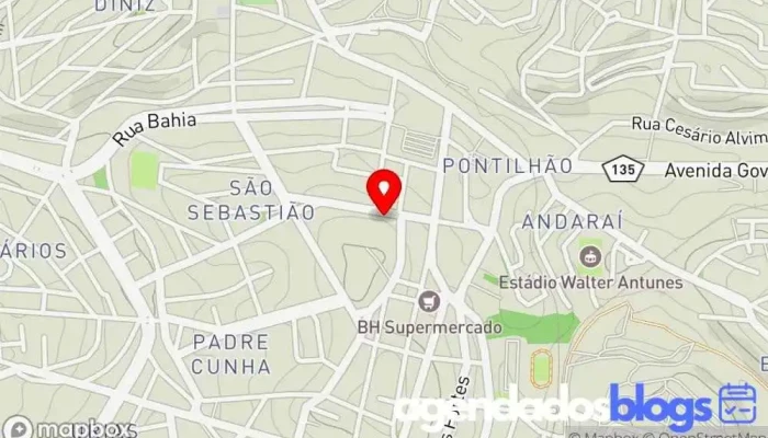 mapa de Drogaria São Sebastião Farmácia em Barbacena