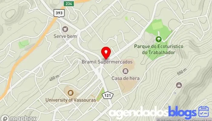 mapa de Drogaria Serve Mais Drogaria, Farmácia em Vassouras