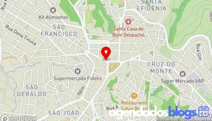 mapa de Drogaria Tiradentes Ltda Drogaria, Farmácia em Bom Despacho