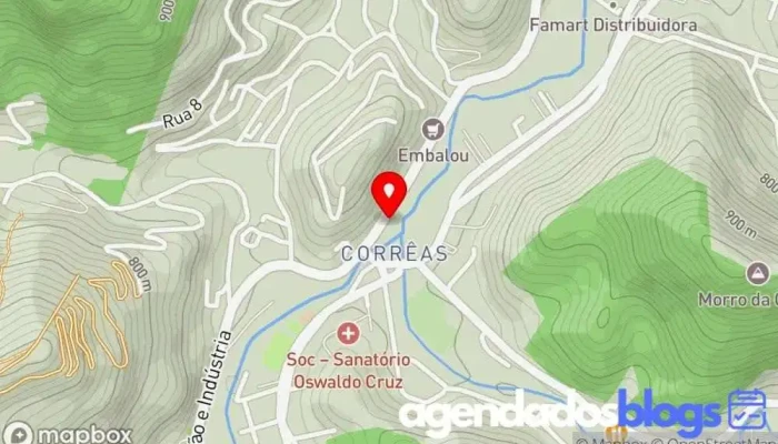mapa de Drogarias Exclusiva - Corrêas Drogaria, Farmácia em Petrópolis