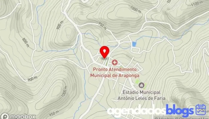 mapa de Drogarias Milagres Drogaria em Araponga
