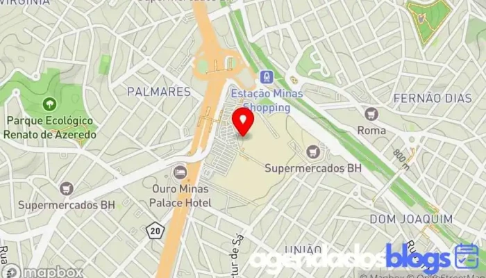 mapa de Drogarias Pacheco Drogaria, Farmácia em Belo Horizonte