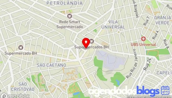 mapa de Drogarias Pacheco Drogaria, Farmácia em Contagem