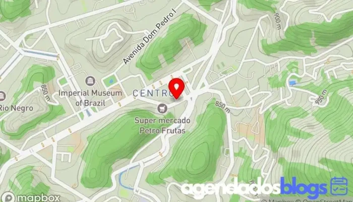 mapa de Drogarias Valente Drogaria, Farmácia em Petrópolis